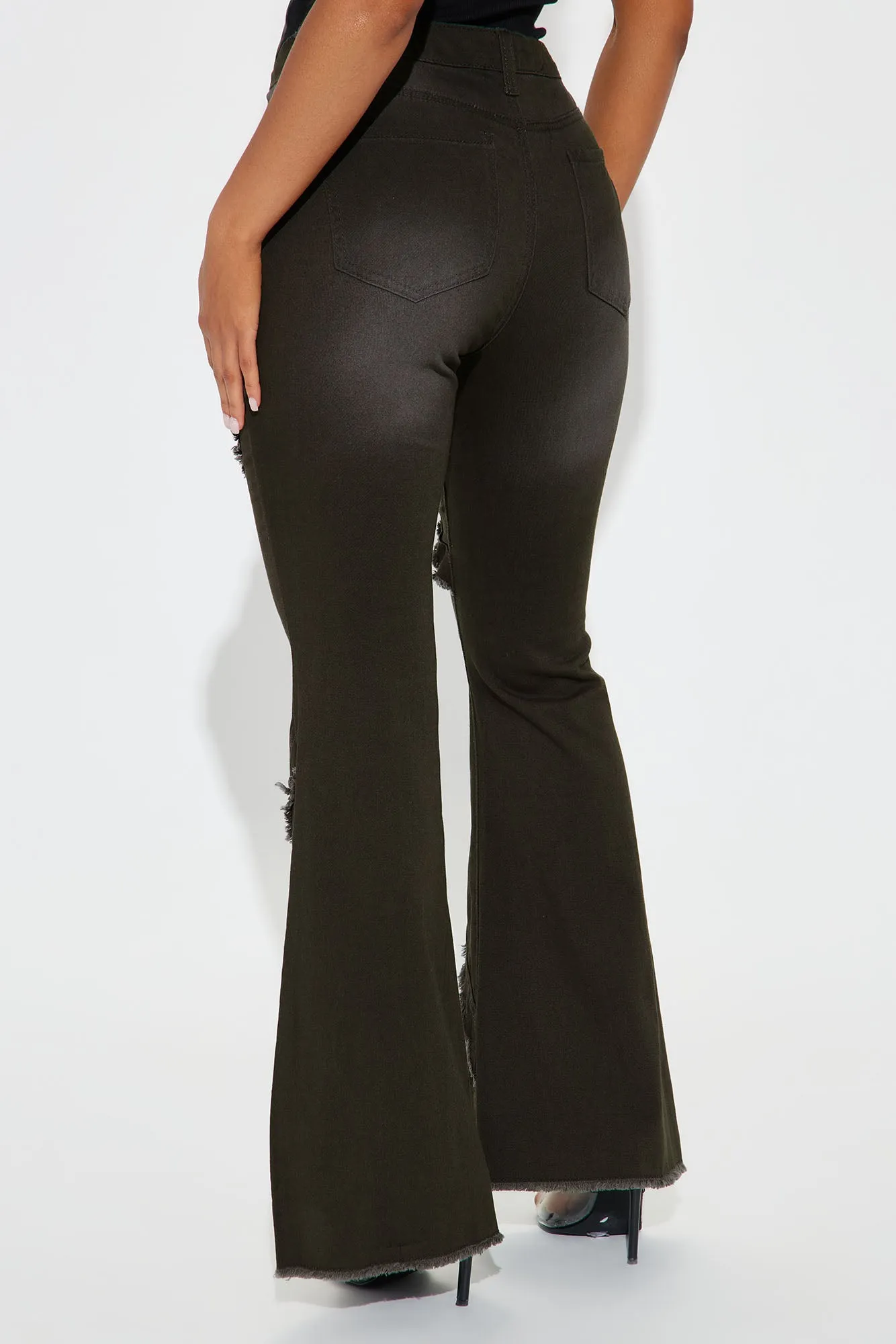 Angelica Tinted Flare Pant - Charcoal