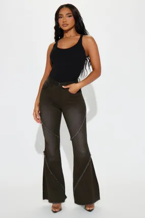 Angelica Tinted Flare Pant - Charcoal
