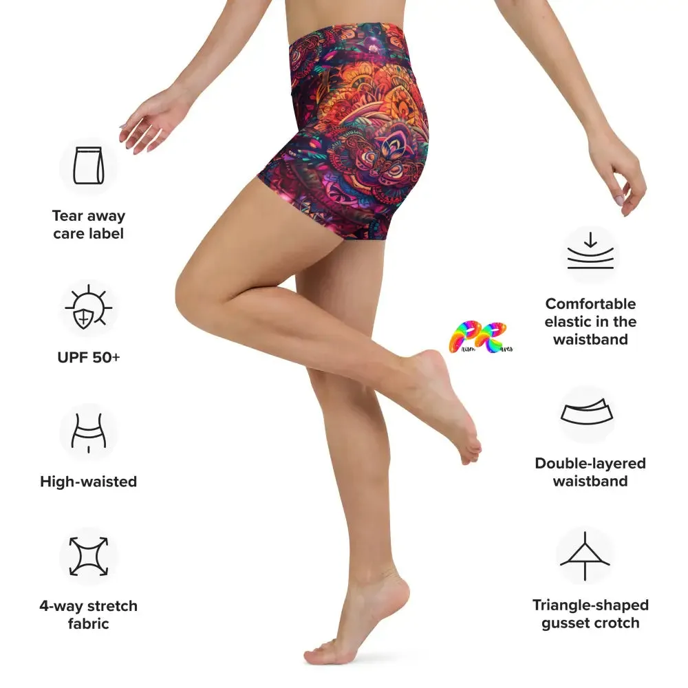 Ayahuasca Rave Yoga Shorts