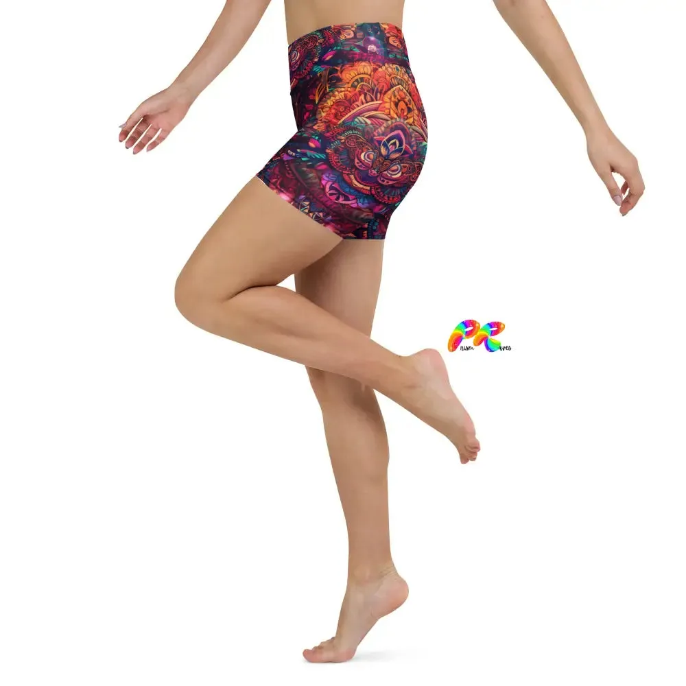 Ayahuasca Rave Yoga Shorts