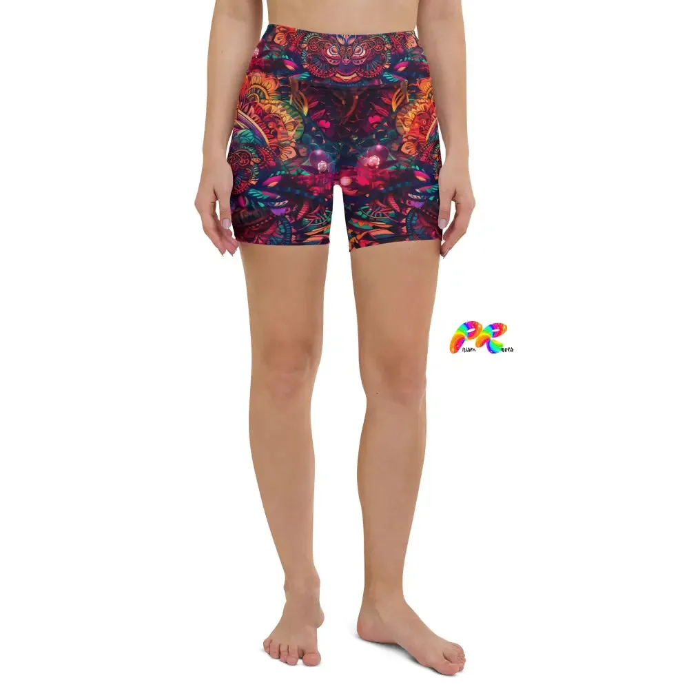 Ayahuasca Rave Yoga Shorts