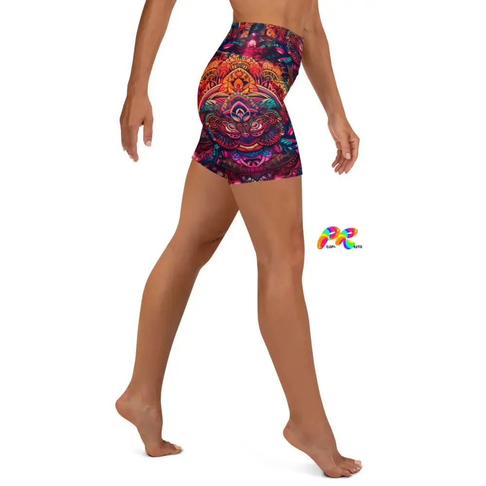 Ayahuasca Rave Yoga Shorts