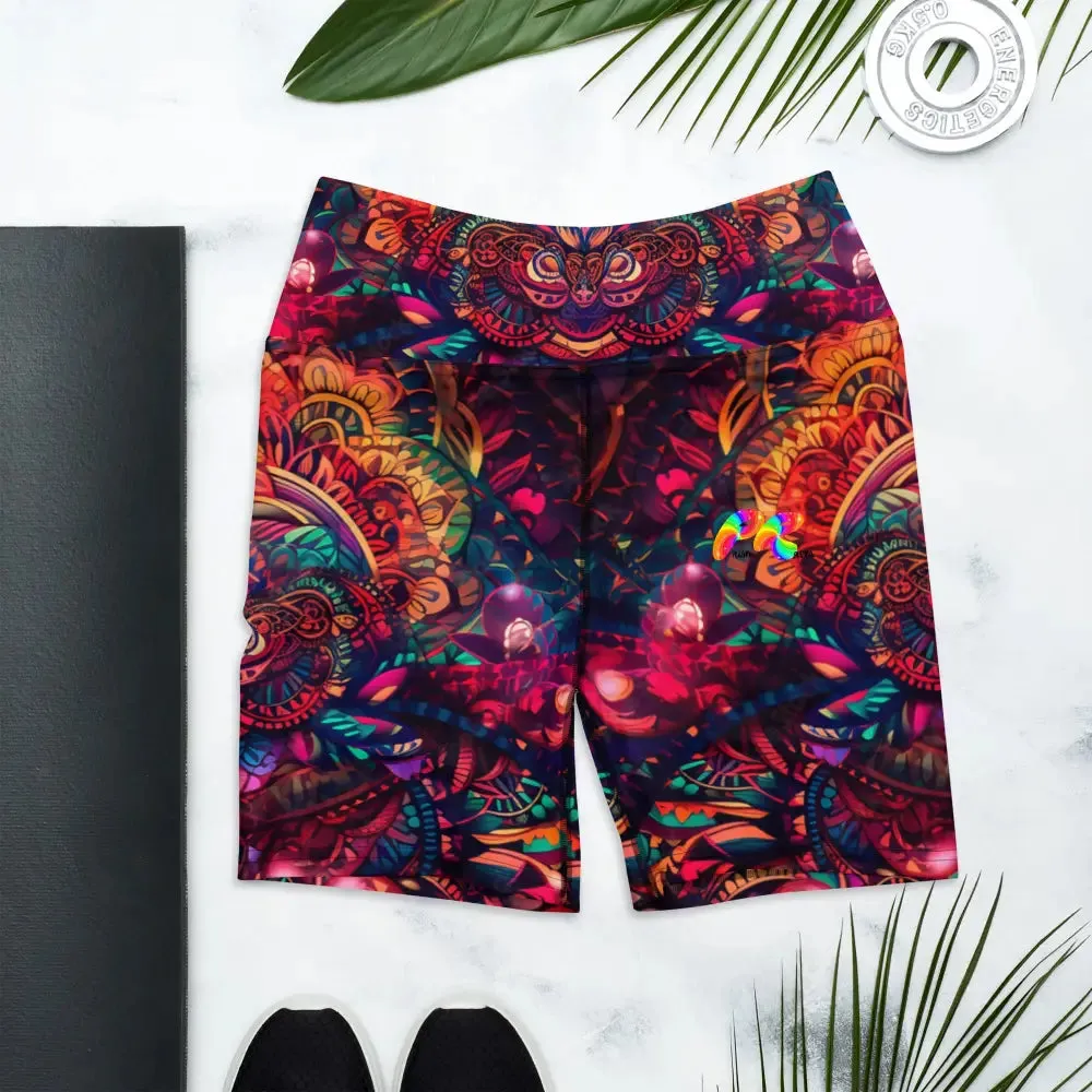 Ayahuasca Rave Yoga Shorts