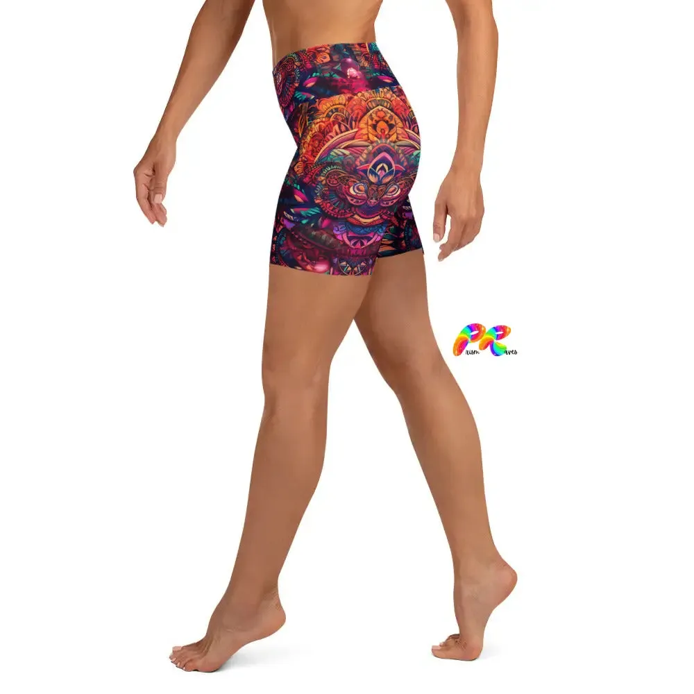 Ayahuasca Rave Yoga Shorts