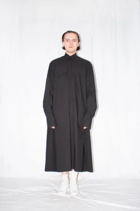 Black Elongated Cotton Shirt