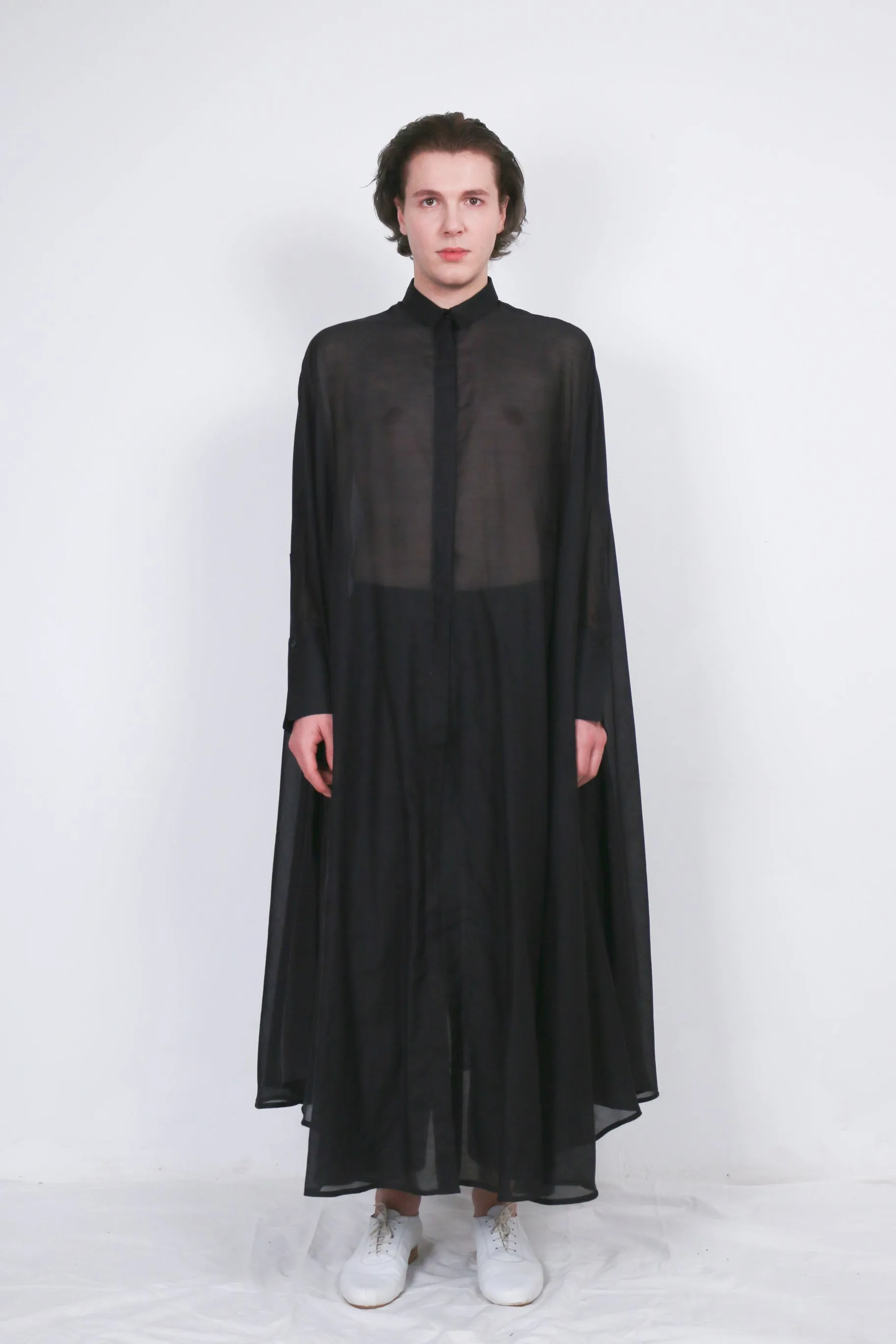 Black Medusae Silk Shirt