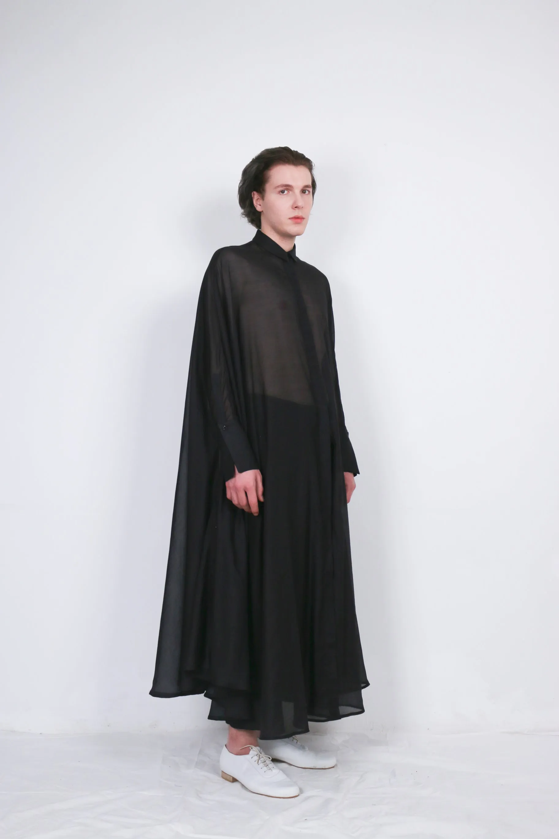 Black Medusae Silk Shirt