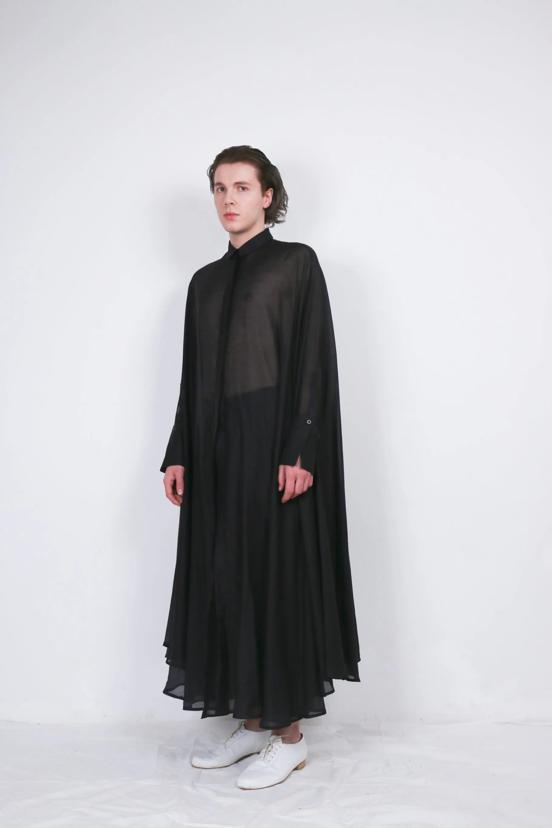 Black Medusae Silk Shirt