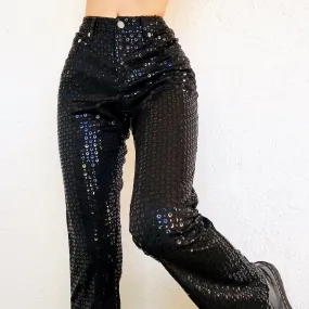 Black Sequin Pants