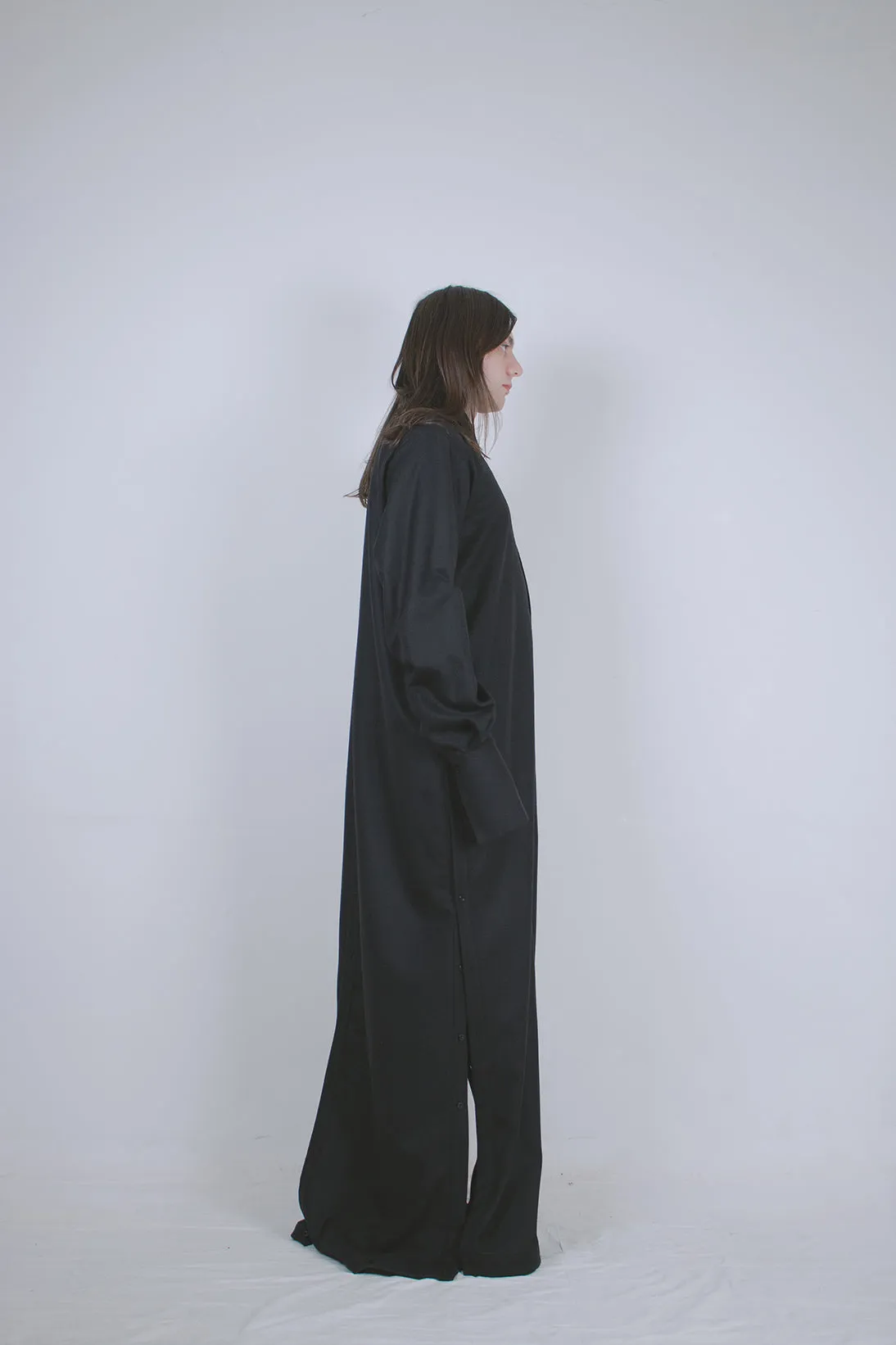 Black Wool Dual Shirt