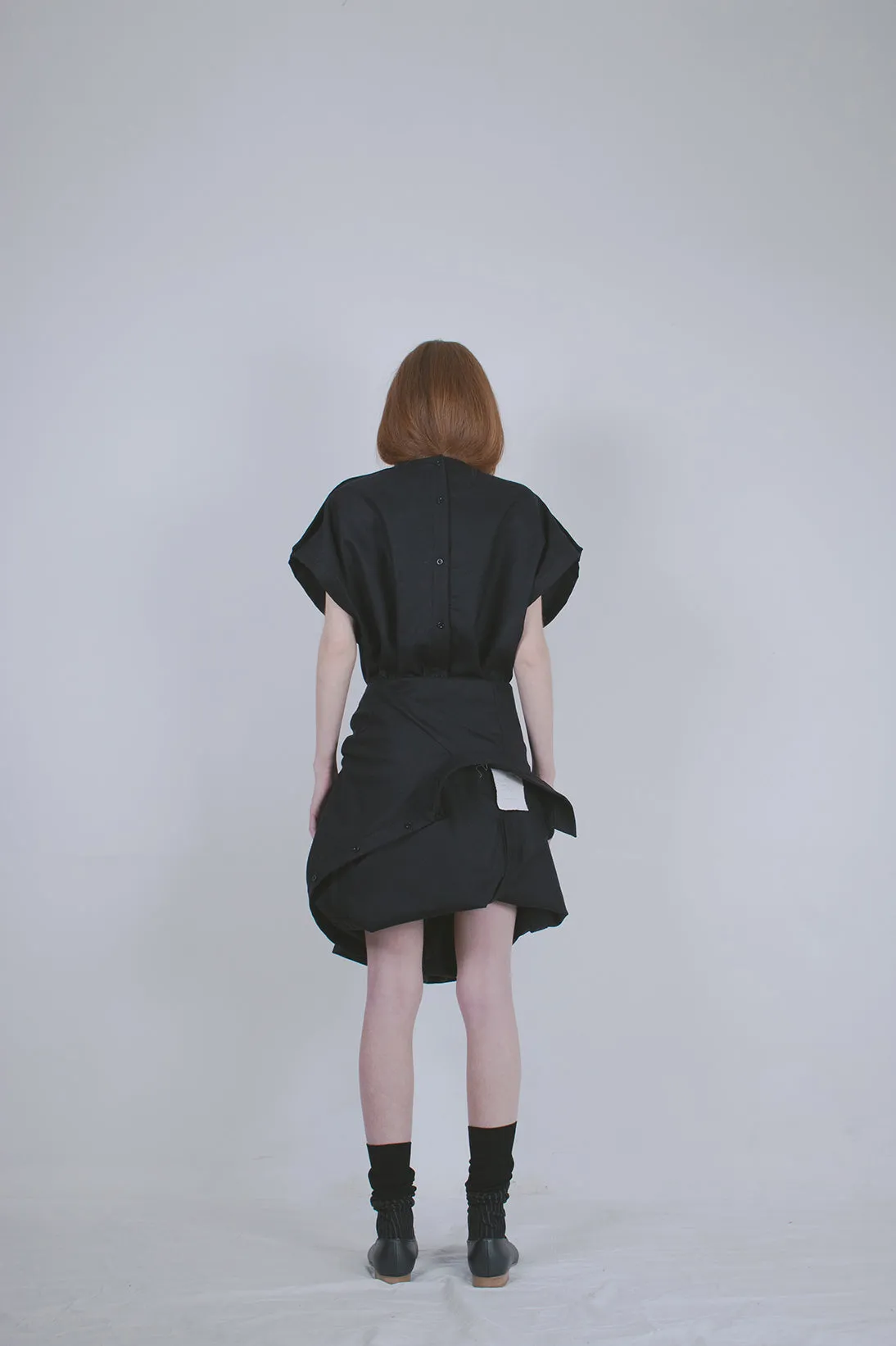 Black Wool Dual Shirt