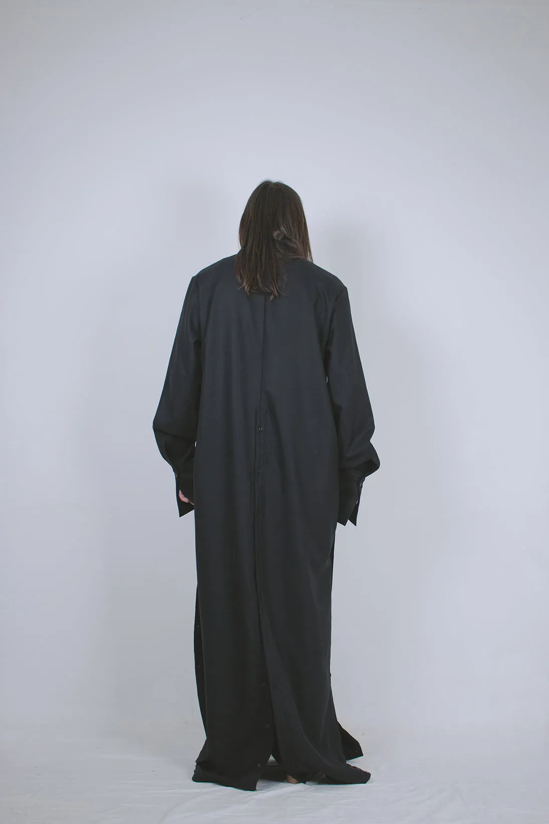 Black Wool Dual Shirt