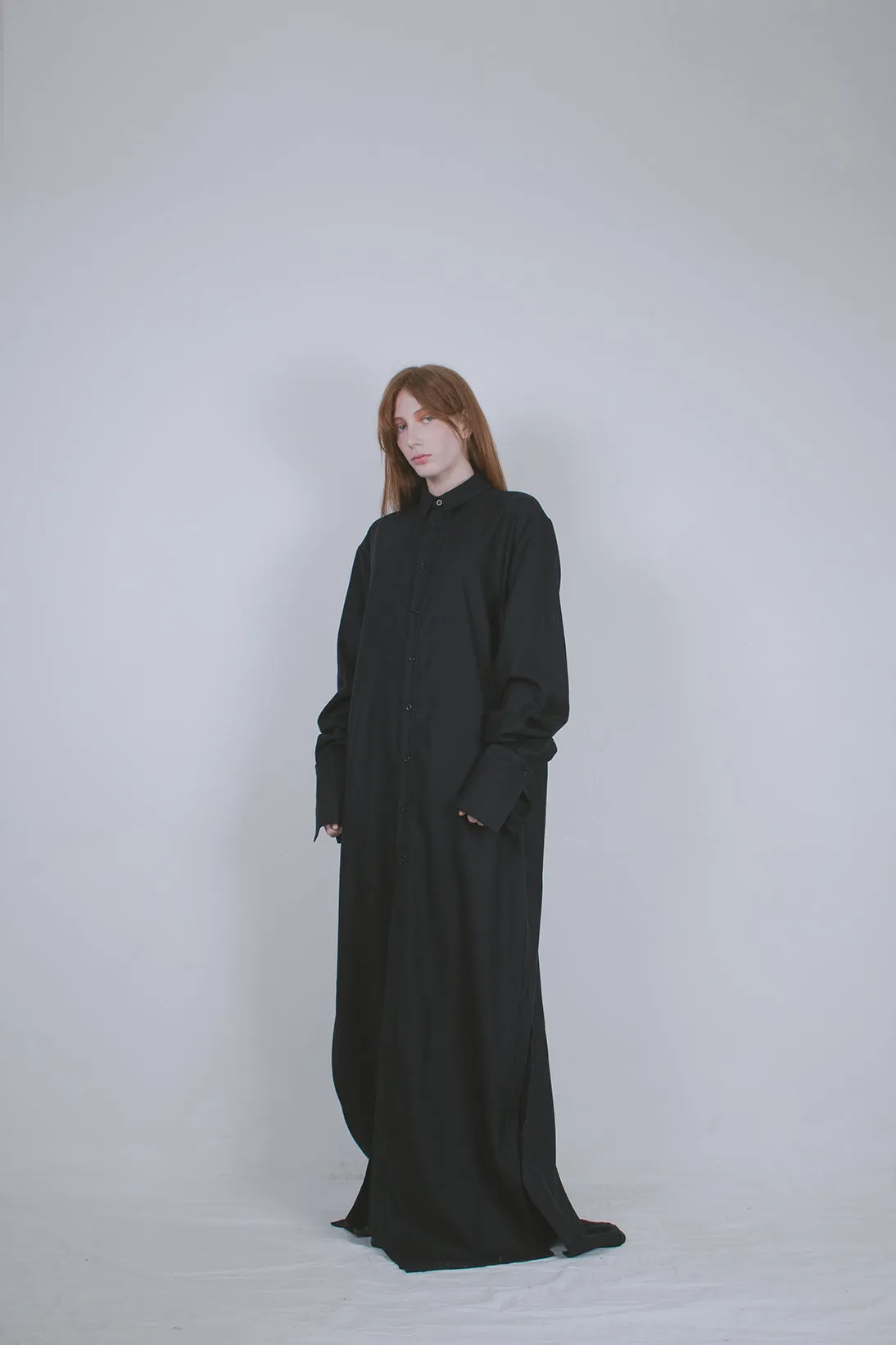 Black Wool Dual Shirt