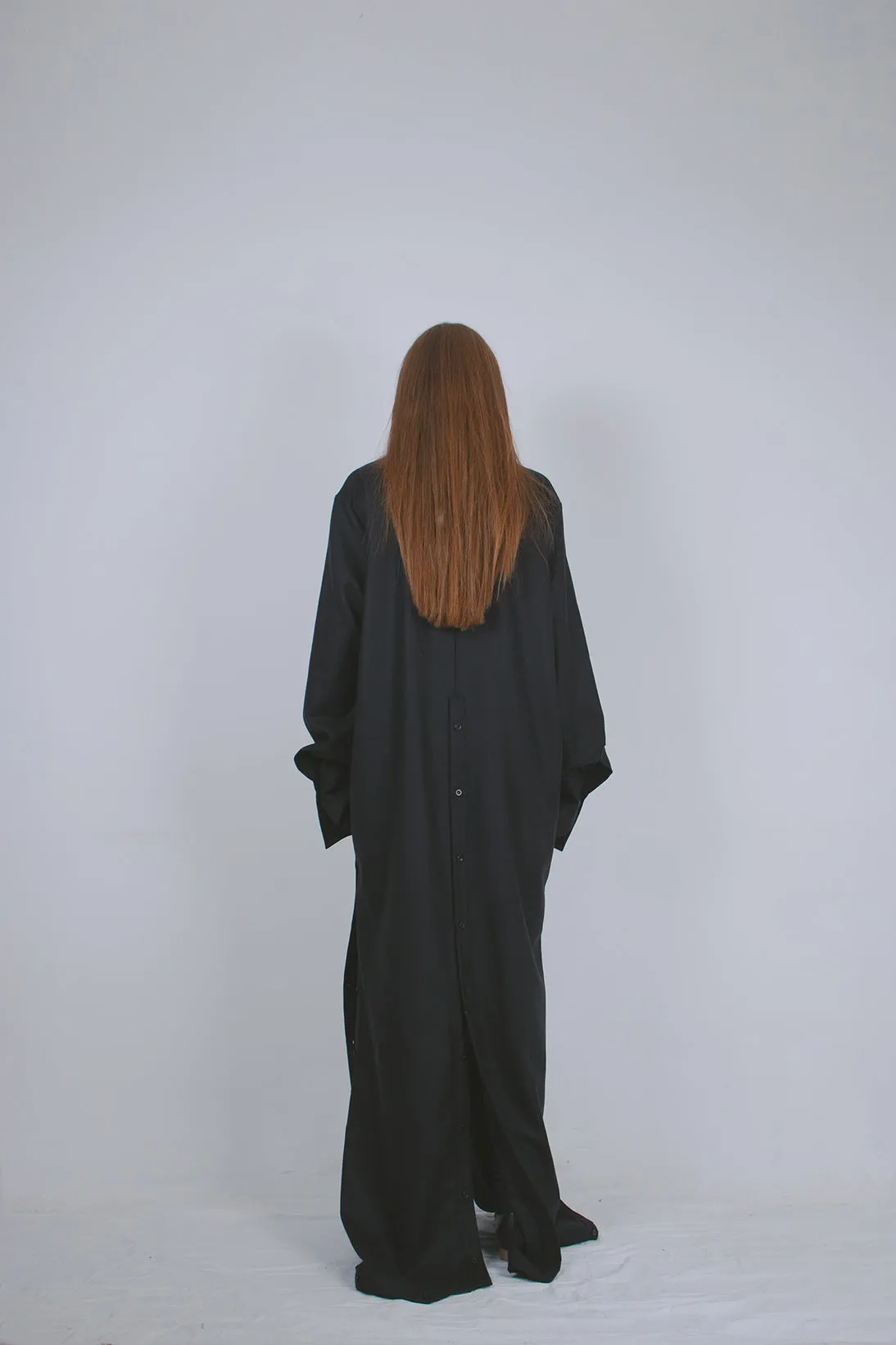 Black Wool Dual Shirt