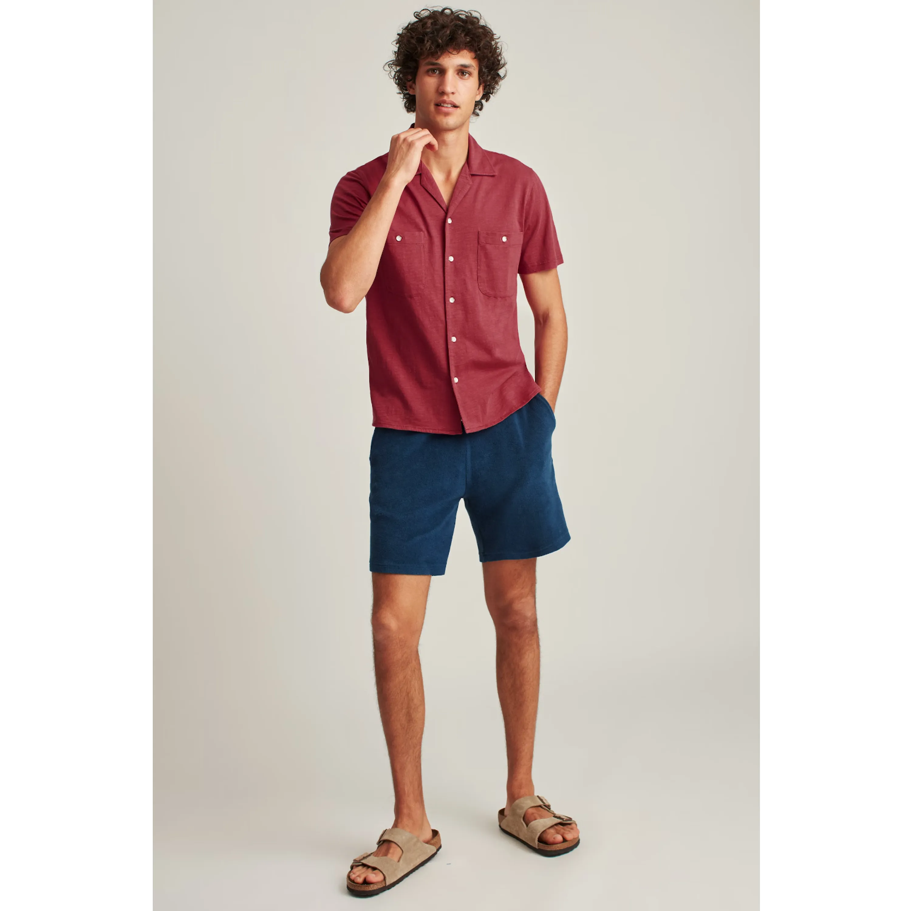 BONOBOS Garment Dyed Solid HAWAIIAN Men's Shirt