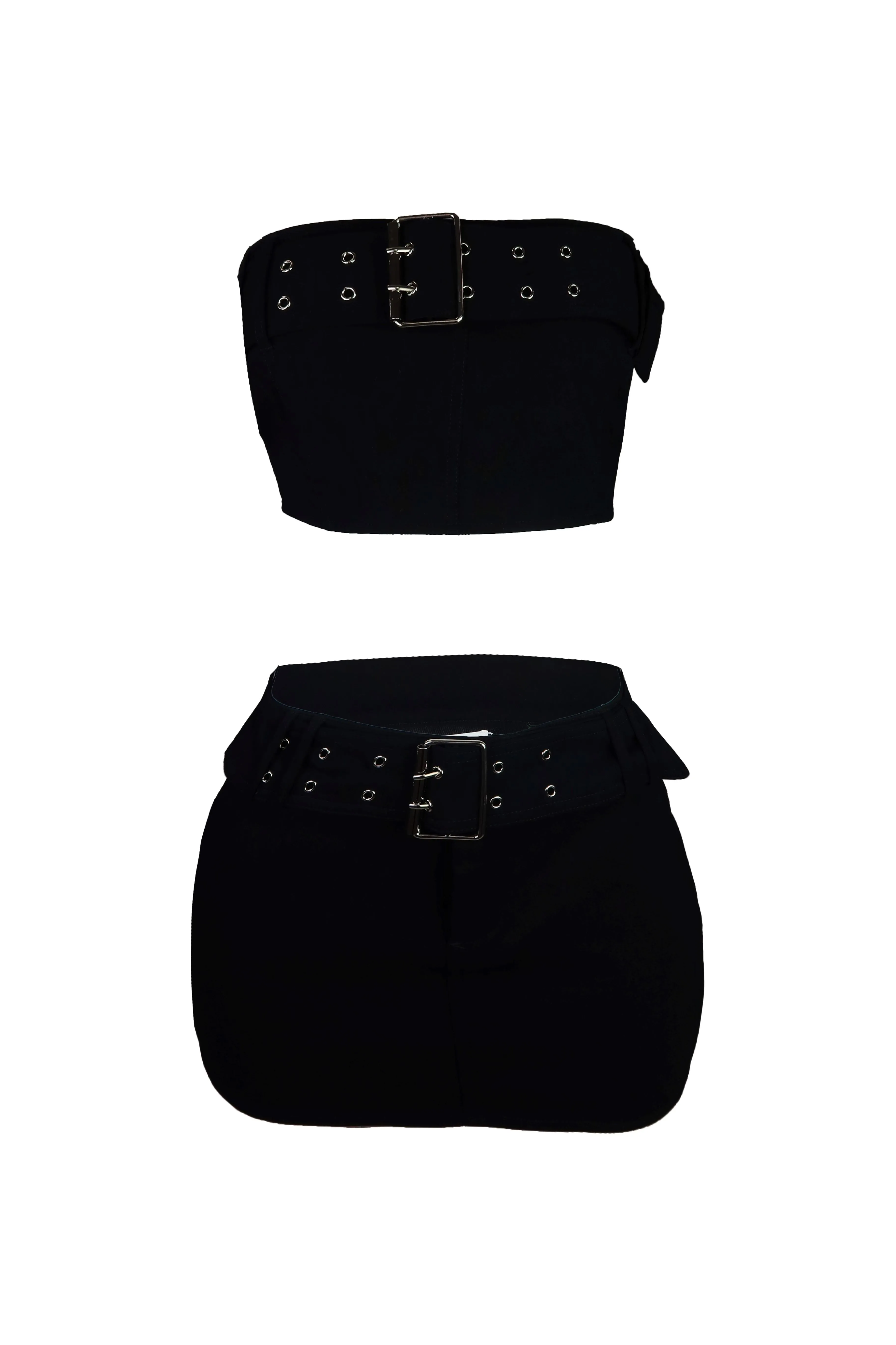 Elite Belted Tube Top & Skirt SET