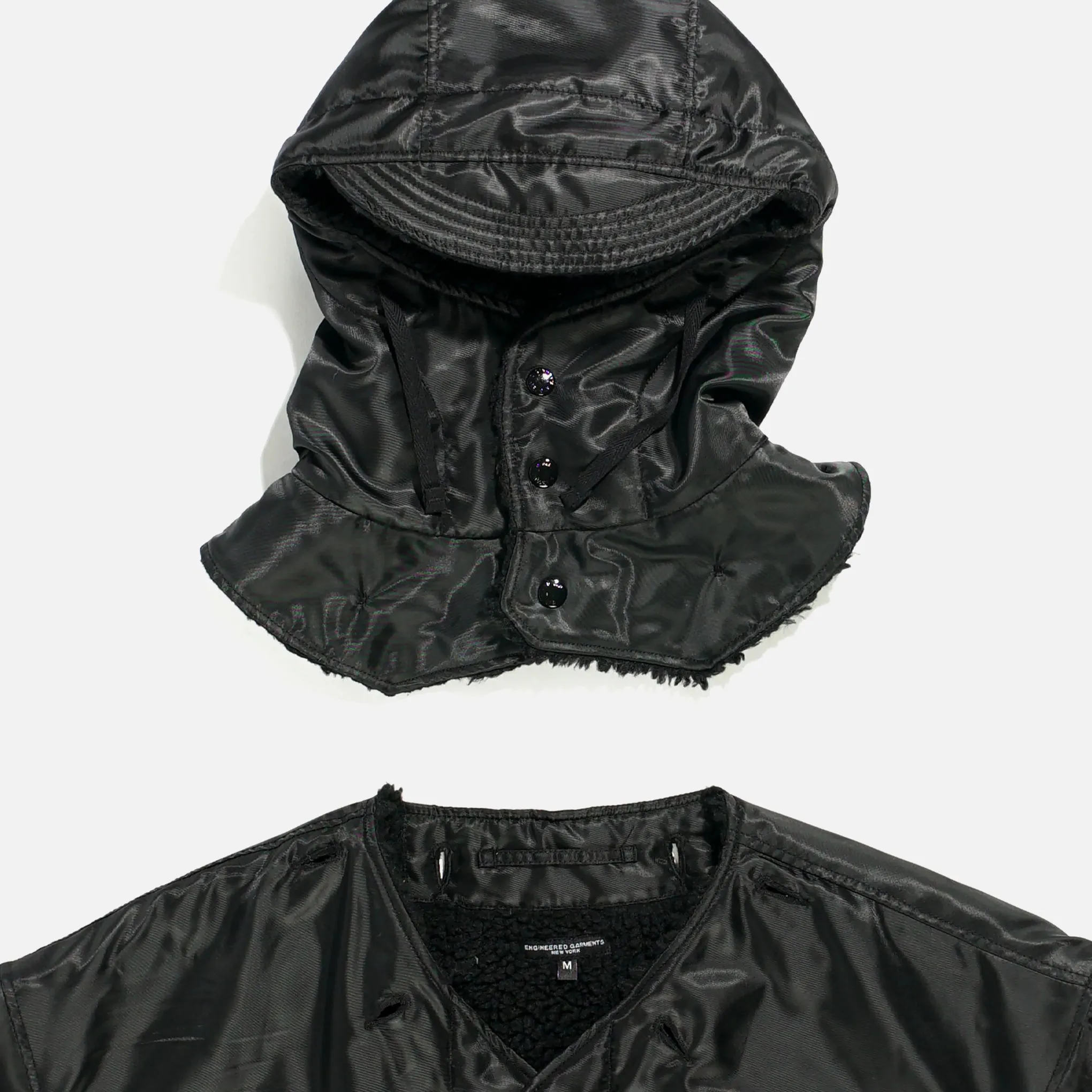 Engineered Garments Liner Jacket - Black Polyester Pilot Twill
