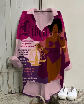 Libra Girly Season Irregular Leisure Tunic