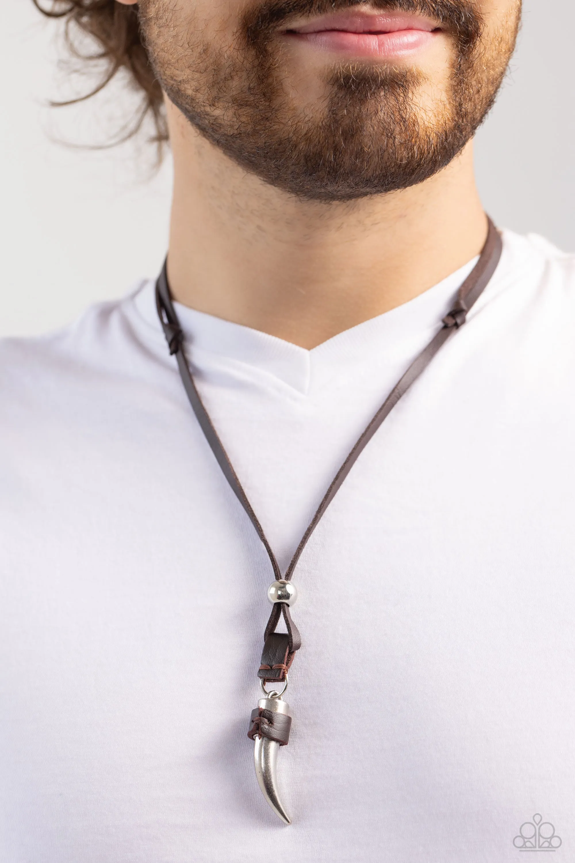 Paparazzi Show Your Claws Brown Mens Urban Necklace Unisex