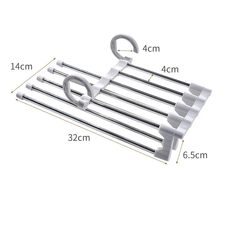 Stainless Steel Pants Hangers Clothes Closet Storage Organizer