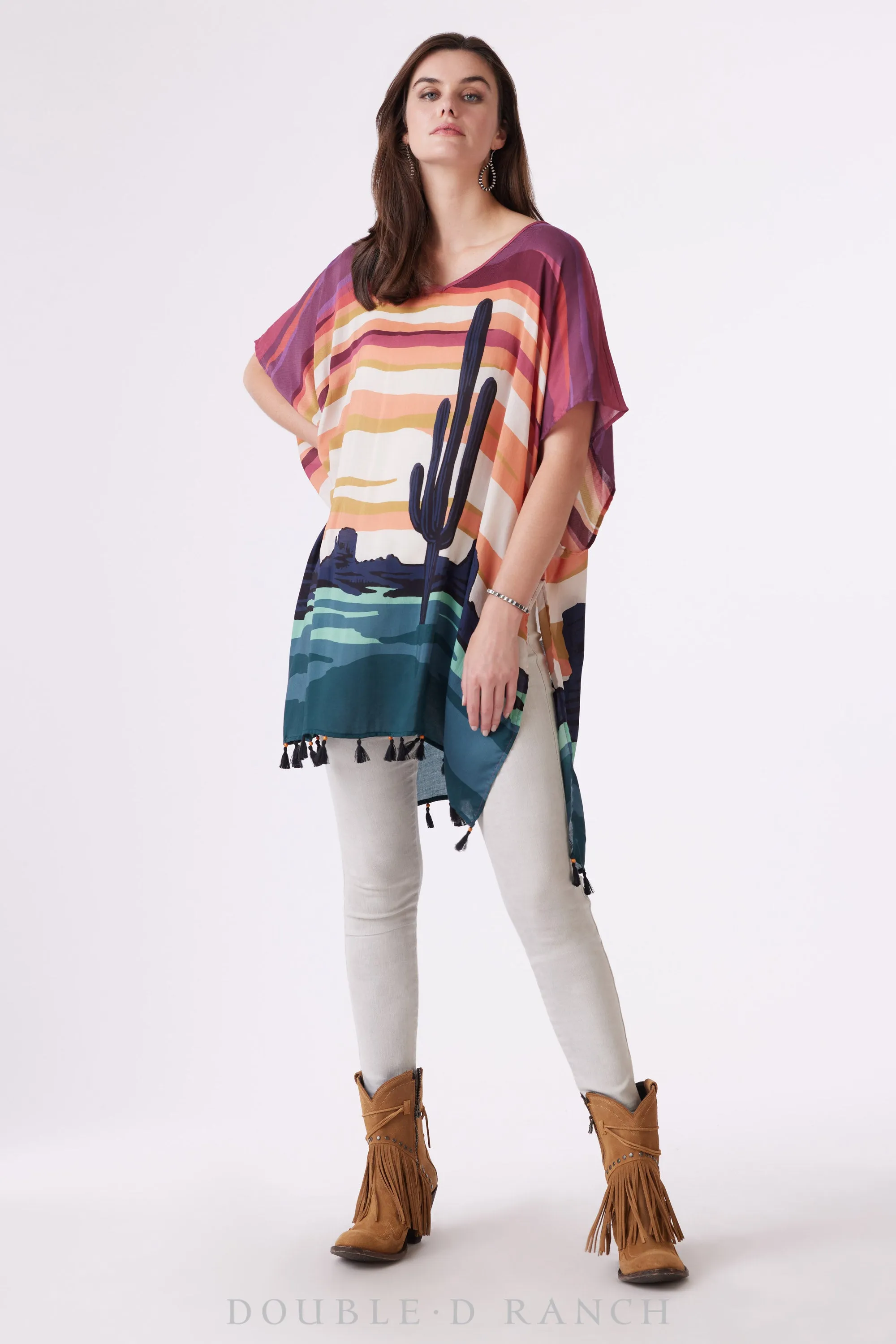 Top, Sunset Over the Valley Poncho