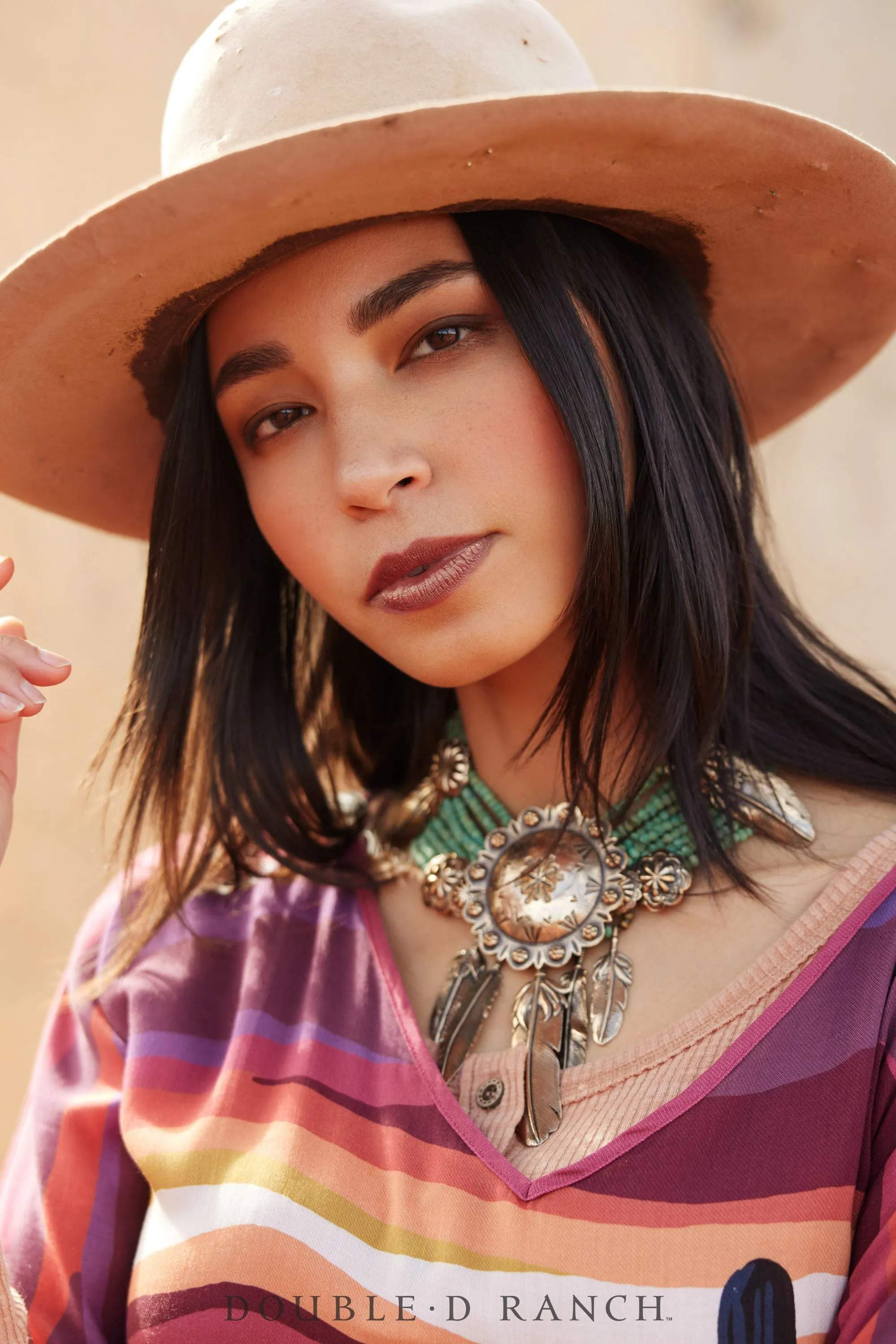 Top, Sunset Over the Valley Poncho