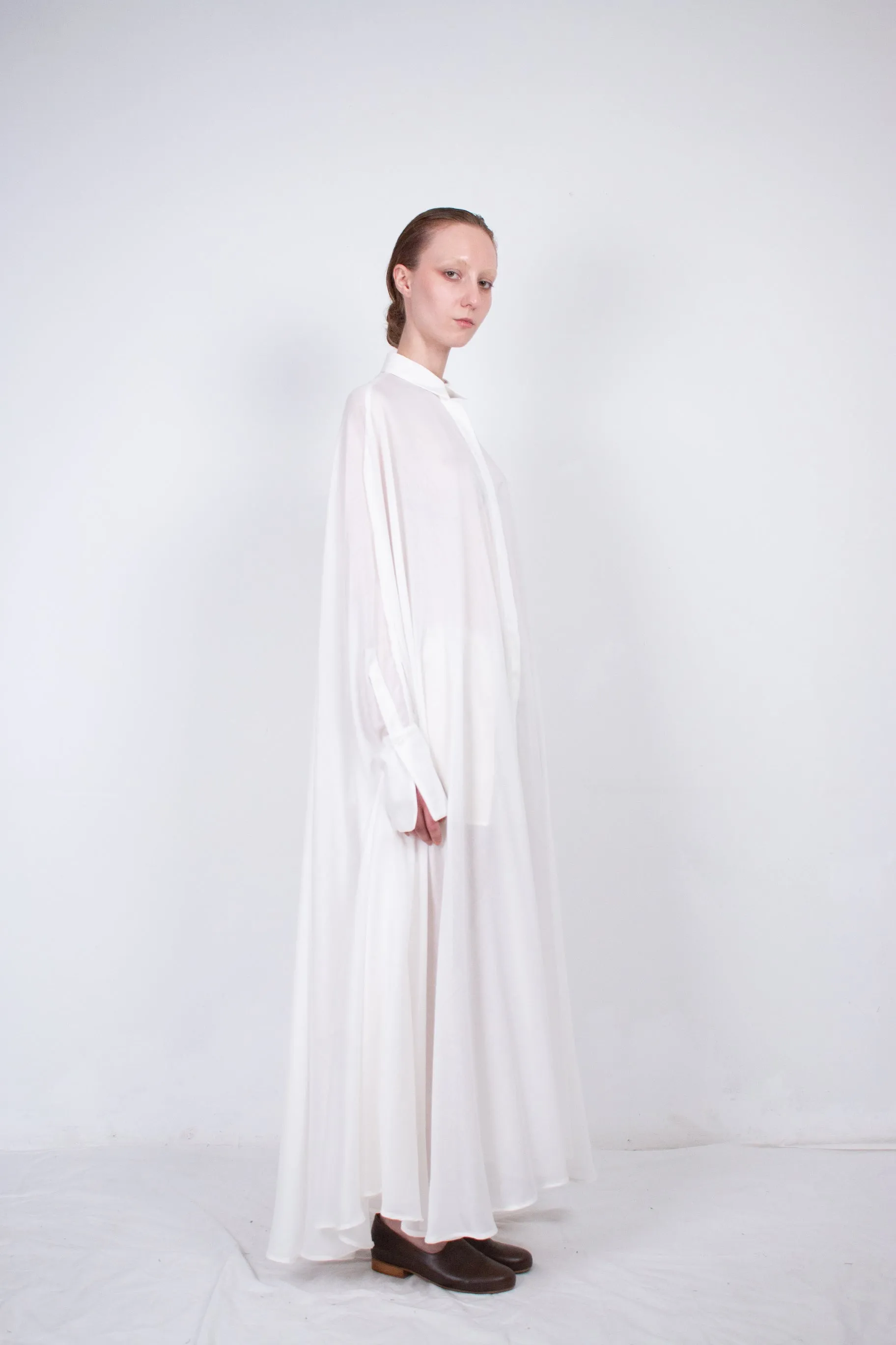 White Medusae Silk Shirt